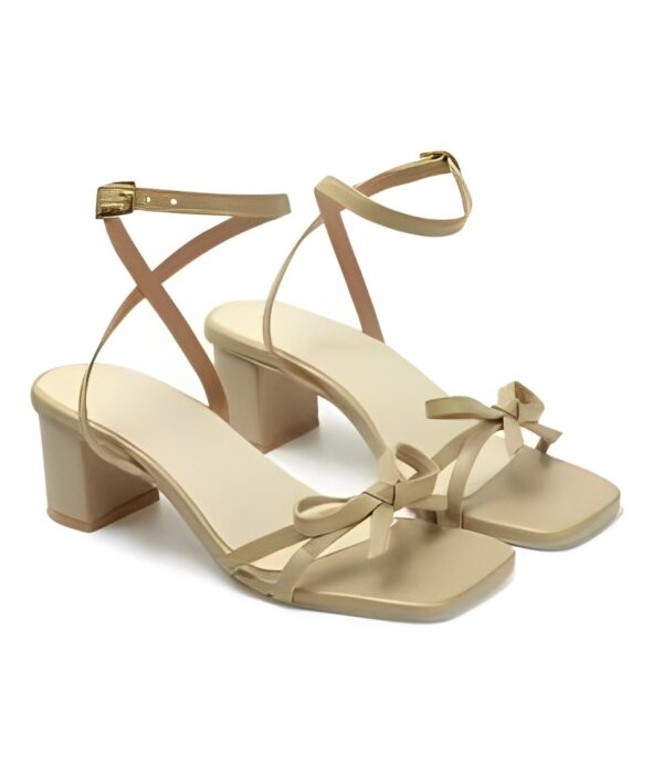 Ribon Stylish Block Heels Sandal (1)