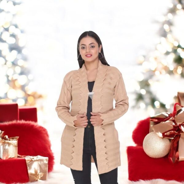 Women Winter Wear Full Sleeve Woolen Long Cardigan | Stylish & Warm Sweater for Women & Girls Free Size