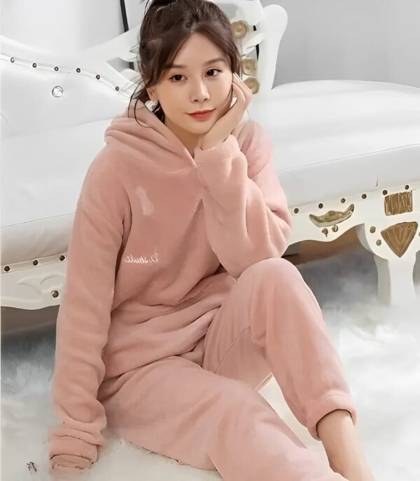 Women Winter Hood Night Suit | New Winter Hood Set | Stylish & Warm Women Nightwearv